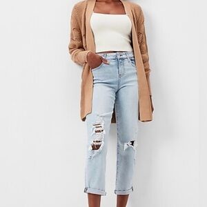 Express Pointelle Belted Cardigan Blush Pink Size Small NEW WITH TAGS Retail $88